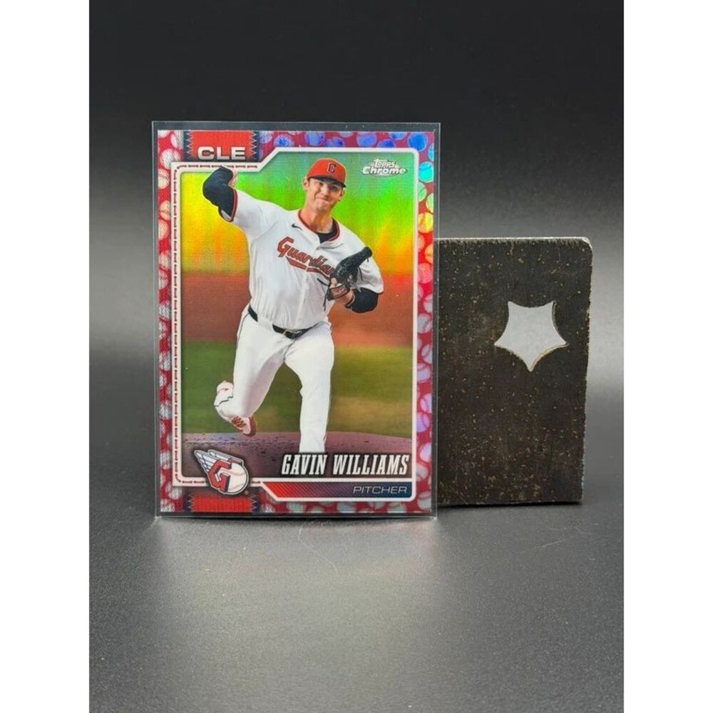 2026 Topps Chrome Gavin Williams Red Baseball Border Parallel #37 Guardians